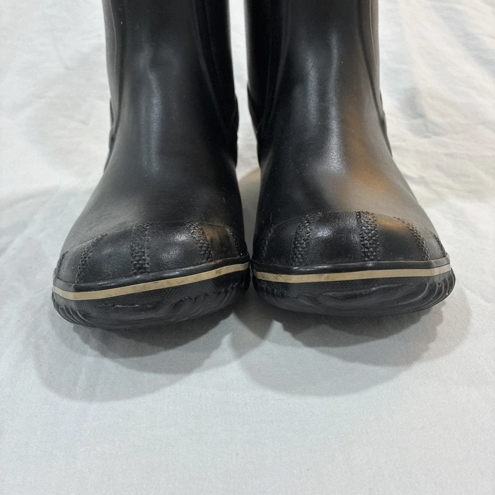 Sorel‎ Rain Boots Womens Size 6.5 1973 Waterproof Black Rubber